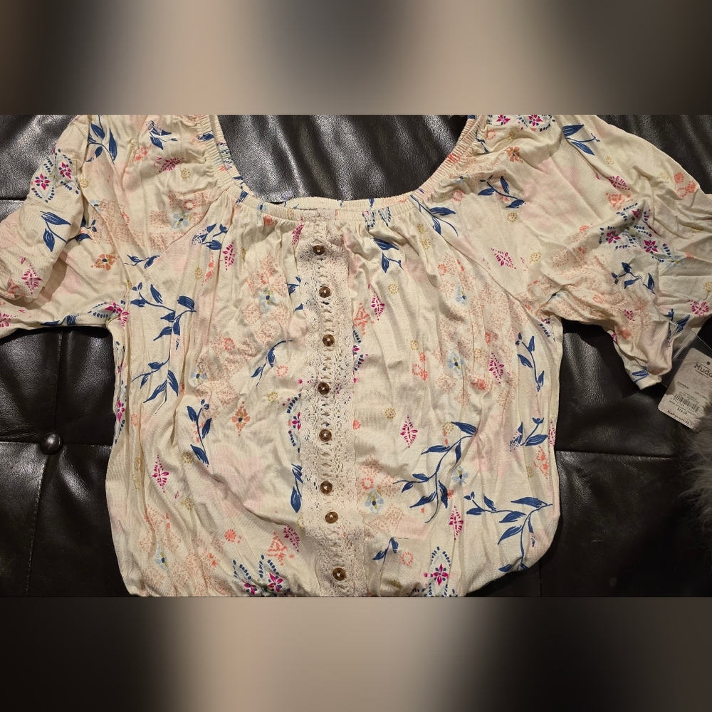 Crop floral top